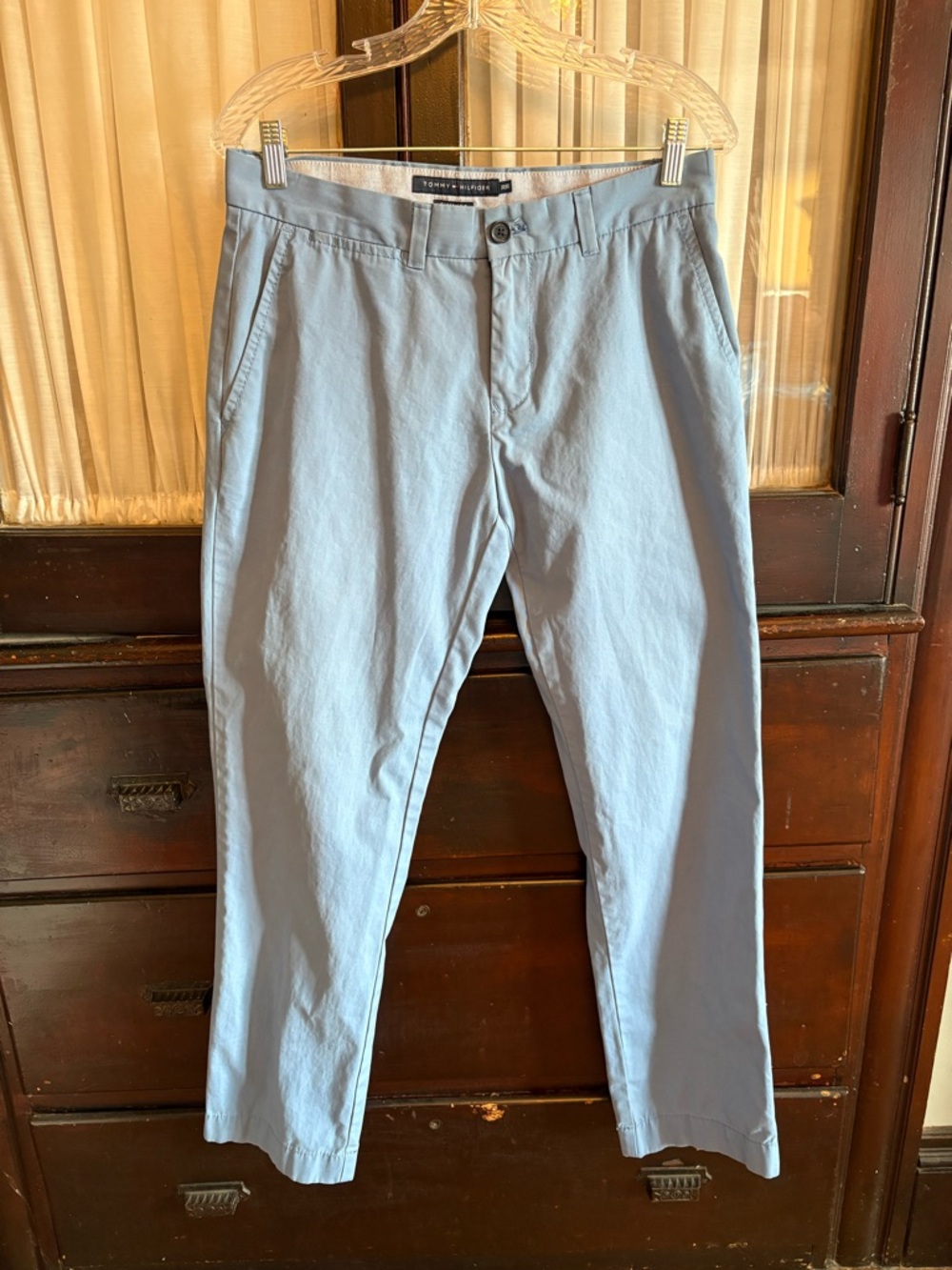 Tommy Hilfiger Light Blue Straight Chinos